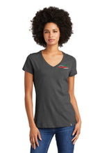 Load image into Gallery viewer, LNEA101  New Era® Ladies Heritage Blend V-Neck Tee