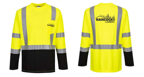 S398 - Laguna Hi-Vis Contrast Pocket T-Shirt L/S