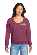 Load image into Gallery viewer, LPC098V Port &amp; Co® Women's Beach Wash® Garment-Dyed V-Neck Sweatshirt