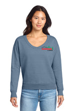Load image into Gallery viewer, LPC098V Port &amp; Co® Women's Beach Wash® Garment-Dyed V-Neck Sweatshirt