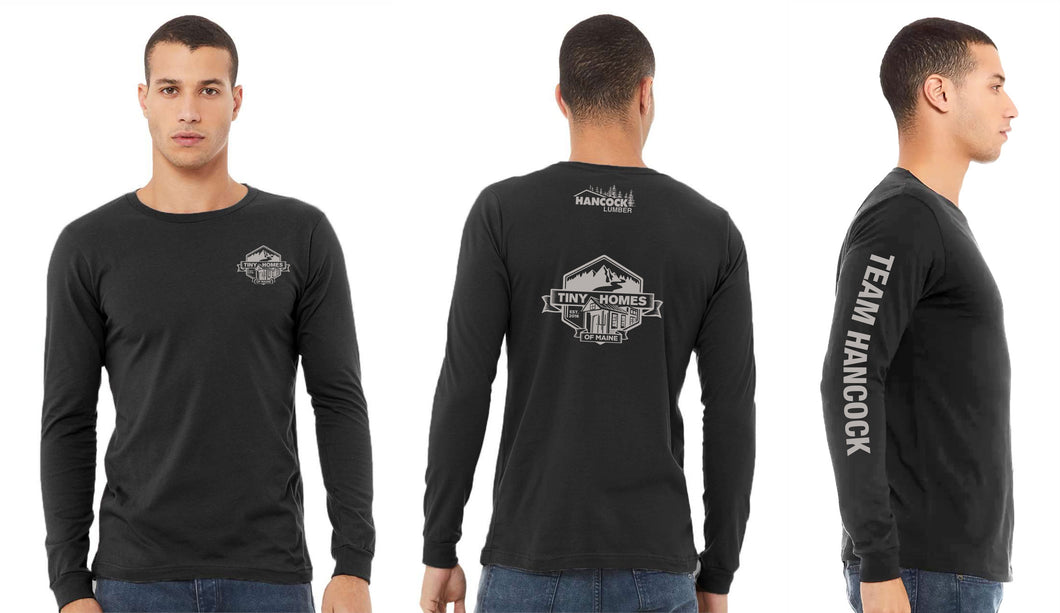 *Tiny Homes and Hancock Lumber* nl6211 Next Level Apparel Unisex CVC Long-Sleeve T-Shirt in Black