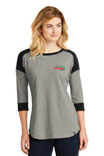 Load image into Gallery viewer, LNEA104  New Era® Ladies Heritage Blend 3/4-Sleeve Baseball Raglan Tee