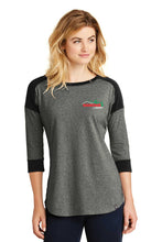 Load image into Gallery viewer, LNEA104  New Era® Ladies Heritage Blend 3/4-Sleeve Baseball Raglan Tee