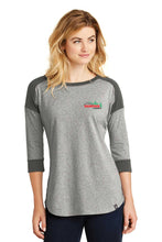 Load image into Gallery viewer, LNEA104  New Era® Ladies Heritage Blend 3/4-Sleeve Baseball Raglan Tee