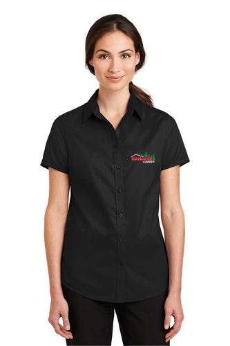 L664  Port Authority® Ladies Short Sleeve SuperPro™ Twill Shirt