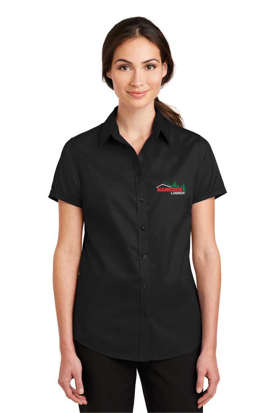 L664  Port Authority® Ladies Short Sleeve SuperPro™ Twill Shirt