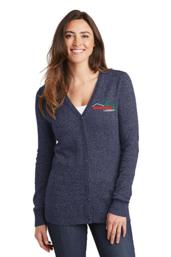 LSW415  Port Authority ® Ladies Marled Cardigan Sweater